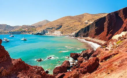 Plage rouge d-Akrotiri