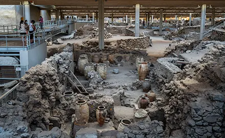 Vestiges minoens d-Akrotiri